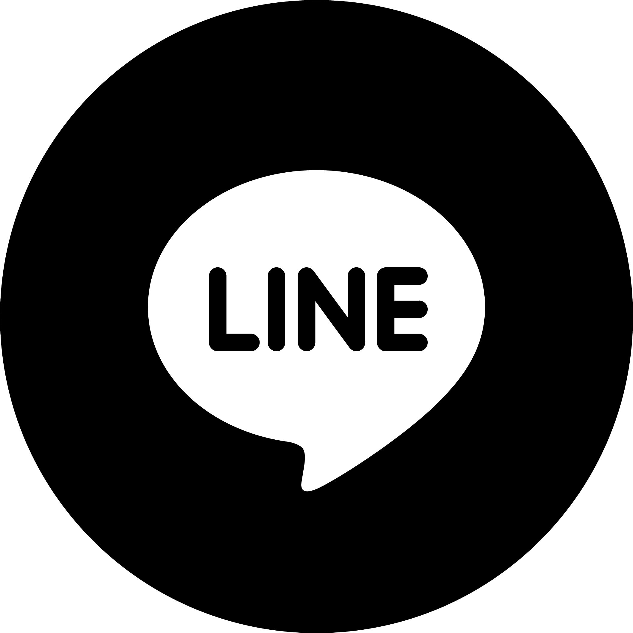 黒字に白のラインのロゴ